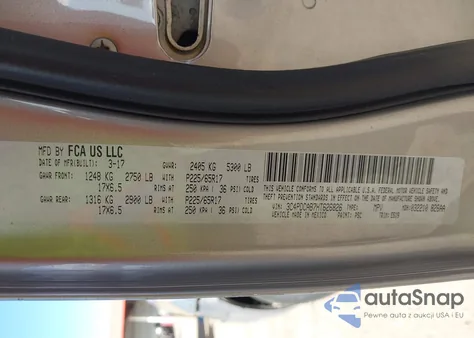 2017 Dodge Journey Se z USA, uszkodzony, nr VIN 3C4PDCAB7HT626826